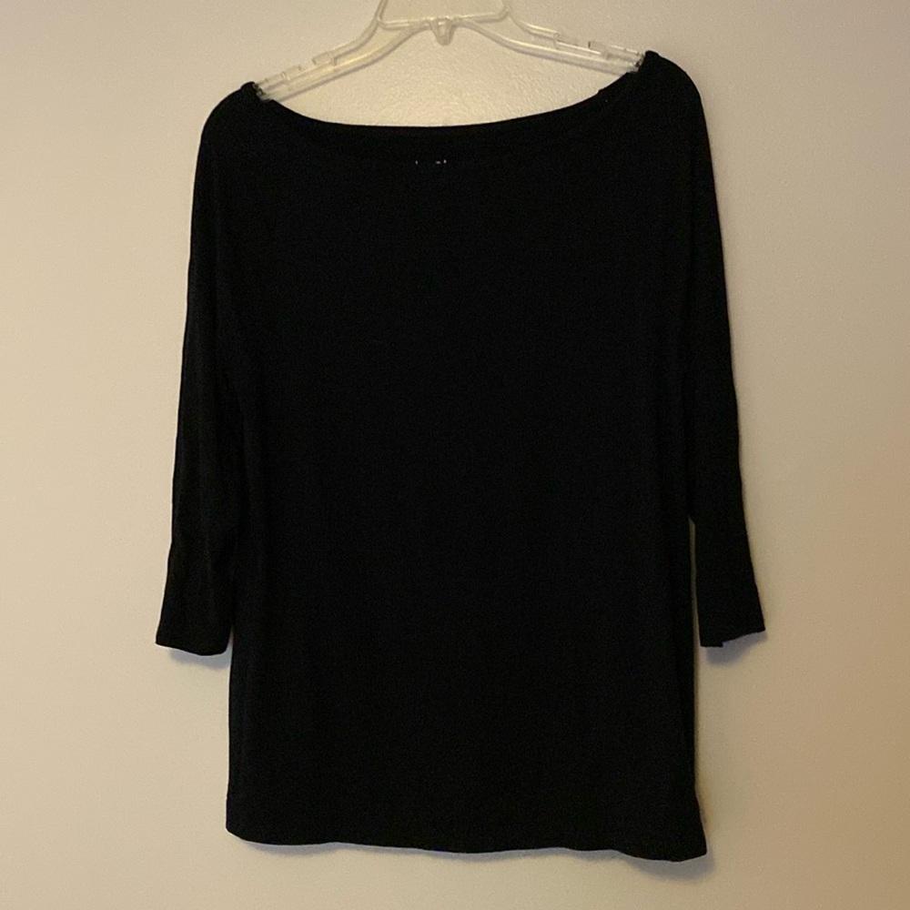 Black blouse by Chicos 3/4 sleeve size 2